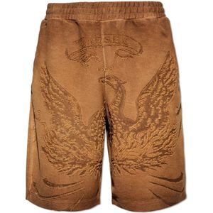 Diesel, Heren, Korte broeken, Bruin, Maat: XL Leer,