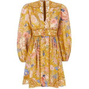 Zimmermann, Dames, Jurken, Veelkleurig, Maat: M Linnen,