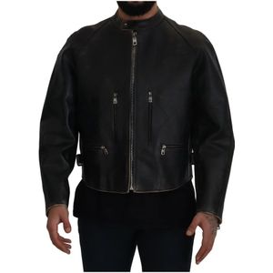 Dolce & Gabbana - Leren Jas - Zwart