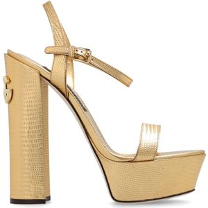 Dolce & Gabbana, Dames, Schoenen, Geel, Maat: 40 EU Leer,