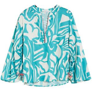 Cinque, Dames, Blouses & Shirts, Blauw, Maat: M Wol,