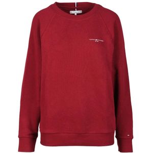Tommy Hilfiger, Dames, Sweatshirts & Hoodies, Rood, Maat: XS Katoen,