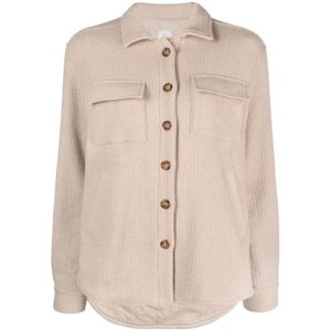 Eleventy, Dames, Blouses & Shirts, Beige, Maat: 2XS Wol,