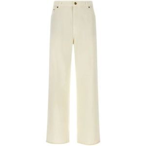 Roberto Cavalli, Dames, Jeans, Beige, Maat: 2XS Katoen,