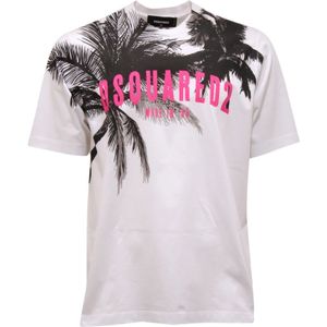 Dsquared2, Heren, Tops, Wit, Maat: XS Katoen,