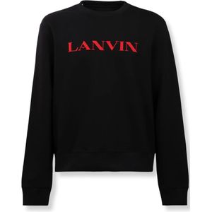 Lanvin, Heren, Sweatshirts & Hoodies, Zwart, Maat: 2XL