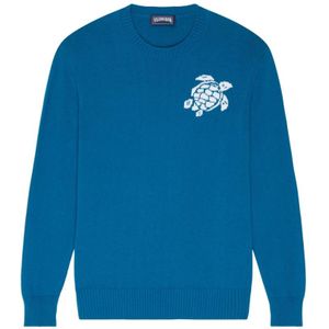 Vilebrequin, Heren, Truien, Blauw, Maat: M Katoen,