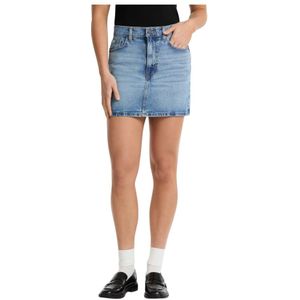 Guess, Dames, Rokken, Blauw, Maat: W30 Denim,