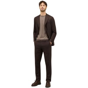 Boglioli, Heren, Pakken, Bruin, Maat: S Flanel,