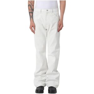 Junya Watanabe - Jeans - Wit - Heren - Straight Leg Denim Broek