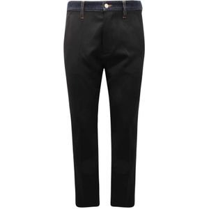 Dsquared2, Heren, Broeken, Zwart, Maat: S Wol,