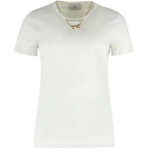 Elisabetta Franchi, Dames, Tops, Groen, Maat: L Katoen,