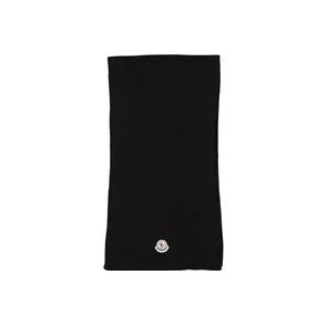 Moncler Logo Sjaal Stijlvolle Winter Accessoire , Black , Heren , Maat: ONE Size