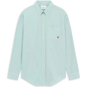 Drole de Monsieur, Heren, Overhemden, Blauw, Maat: S Katoen,