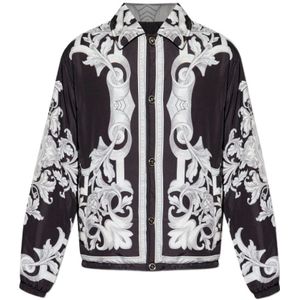 Versace, Heren, Jassen, Zwart, Maat: M