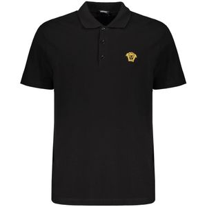 Versace, Heren, Tops, Zwart, Maat: L Katoen,