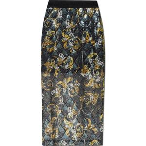 Versace Jeans Couture, Dames, Rokken, Zwart, Maat: 2XS Poliester,