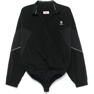 Martine Rose, Dames, Tops, Zwart, Maat: S Poliester,