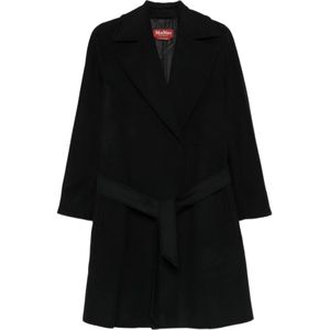 Max Mara, Dames, Mantels, Zwart, Maat: M Wol,