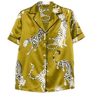 Olivia von Halle, Dames, Blouses & Shirts, Veelkleurig, Maat: M Zijde,