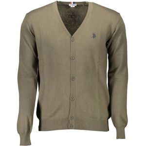 U.s. Polo Assn. - V-hals Cardigan - Groen - Heren - Katoen