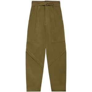 Isabel Marant, Heren, Broeken, Groen, Maat: 4XS Katoen,