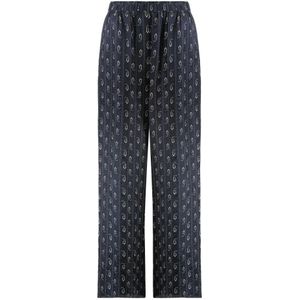 Tory Burch, Dames, Broeken, Veelkleurig, Maat: L Zijde,