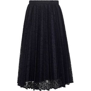 Max Mara, Dames, Rokken, Blauw, Maat: M Satijn,