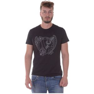 Versace Jeans Couture, Heren, Tops, Zwart, Maat: XL Jersey,