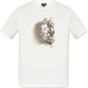 Emporio Armani, Heren, Tops, Beige, Maat: 2XL Katoen,