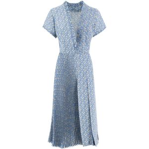 Ermanno Scervino, Dames, Jurken, Blauw, Maat: M Zijde,