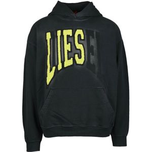 Diesel, Heren, Sweatshirts & Hoodies, Zwart, Maat: L Katoen,