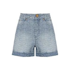 Balmain Denim shorts , Blue , Dames , Maat: XS
