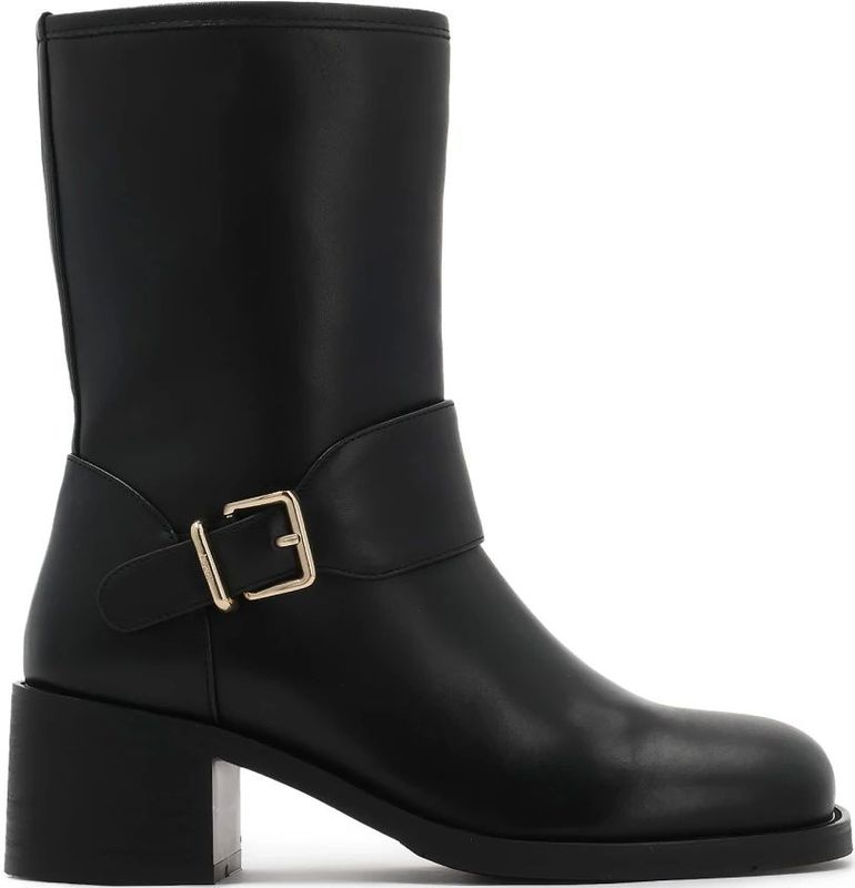 Kazar - Zwarte Leren Laarzen - Dames - Met Vierkante Neus