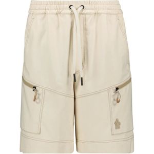 Moncler, Heren, Korte broeken, Beige, Maat: M Katoen,