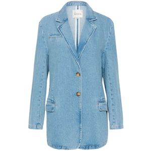 My Essential Wardrobe, Dames, Jassen, Blauw, Maat: XS Denim,