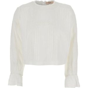 Twinset, Dames, Blouses & Shirts, Wit, Maat: XS Katoen,