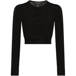 Dolce & Gabbana, Dames, Truien, Zwart, Maat: L