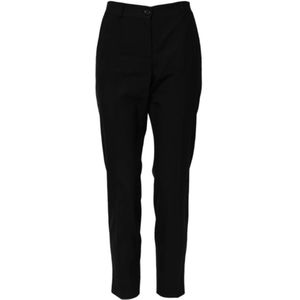 Dolce & Gabbana, Dames, Broeken, Zwart, Maat: 2XS Wol,