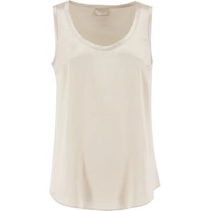 Brunello Cucinelli, Dames, Tops, Beige, Maat: L Zijde,