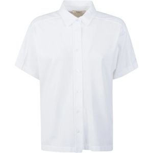 Zanone, Dames, Blouses & Shirts, Wit, Maat: L Katoen,