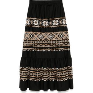 Ermanno Scervino, Dames, Rokken, Zwart, Maat: XS Katoen,