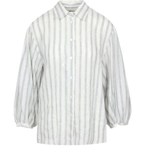 Weekend Max Mara, Dames, Blouses & Shirts, Wit, Maat: S Linnen,