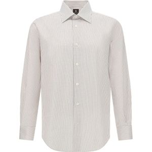 Boggi Milano - Overhemden - Bruin - Katoen - Regular Fit