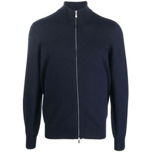 Brunello Cucinelli, Heren, Truien, Blauw, Maat: M Kasjmier,