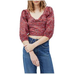 Pepe Jeans, Dames, Blouses & Shirts, Rood, Maat: L
