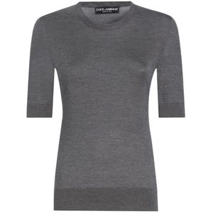 Dolce & Gabbana, Dames, Truien, Grijs, Maat: S