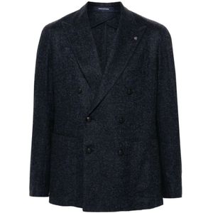 Tagliatore, Heren, Jassen, Blauw, Maat: M Katoen,