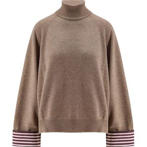 Brunello Cucinelli, Dames, Truien, Bruin, Maat: M Kasjmier,