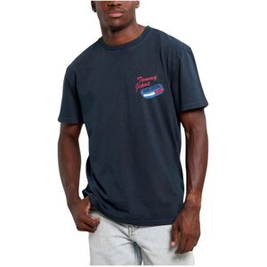 Tommy Hilfiger, Heren, Tops, Blauw, Maat: L Katoen,